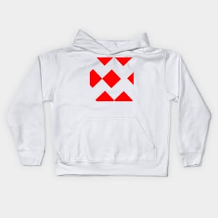 Red Diamond Squares Kids Hoodie